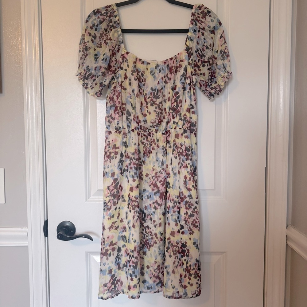 Banana Republic Multicolor Fit and Flare Medium Dress